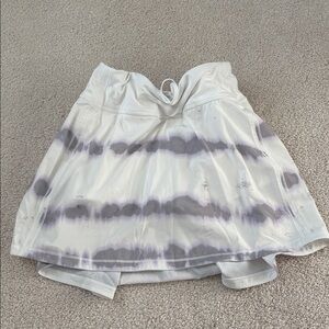 Lululemon White and Purple Tie-Dye Skirt
